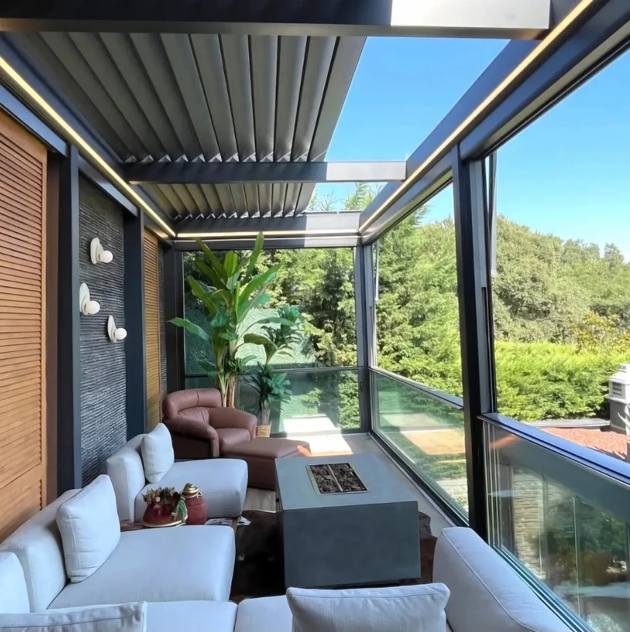 Arkayu bioclimatic louvered retractable roof 5
