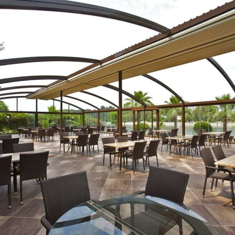 Top Restaurant Retractable Roof Motorised Roof System — free download