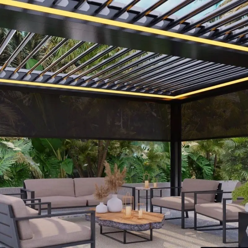 Arkayu bioclimatic louvered retractable roof 11