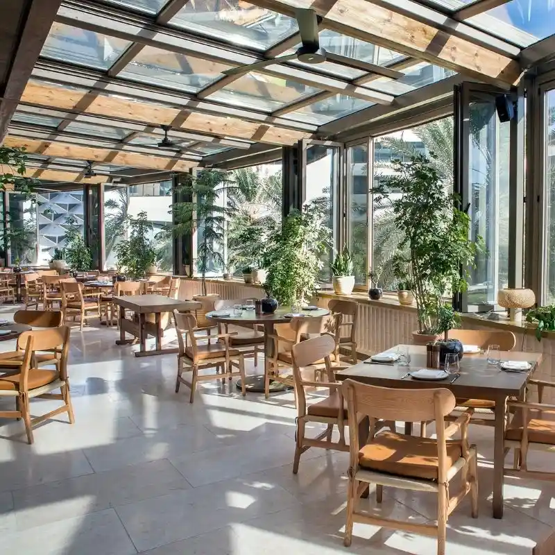 arkayu glass retractable roof for a restaurant 15