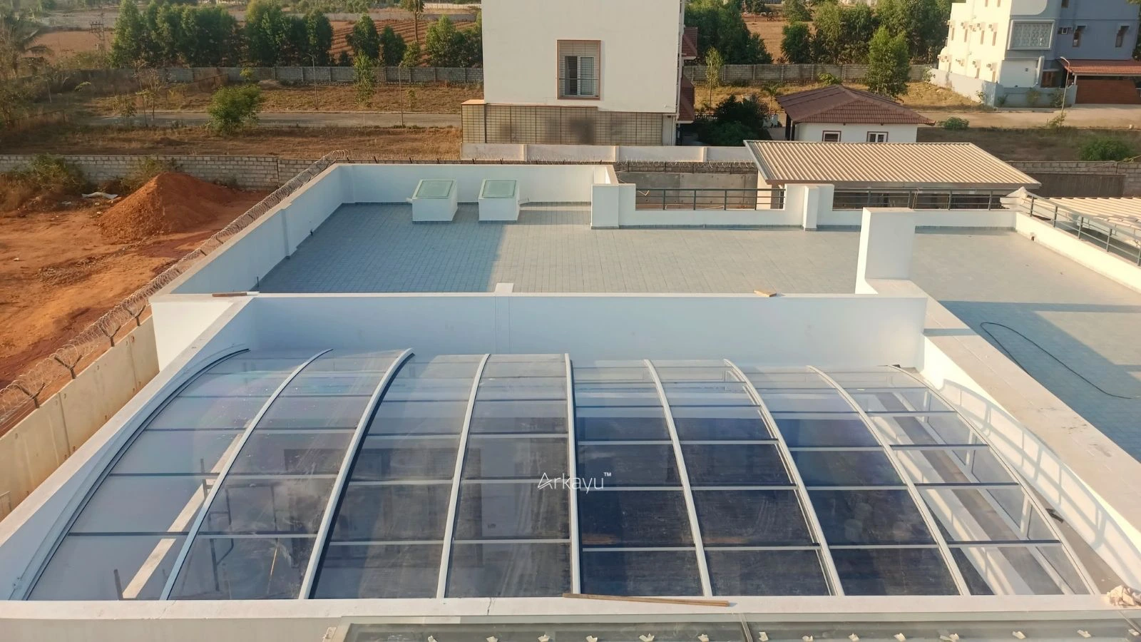 Arkayu-polycarbonate-retractable-roof