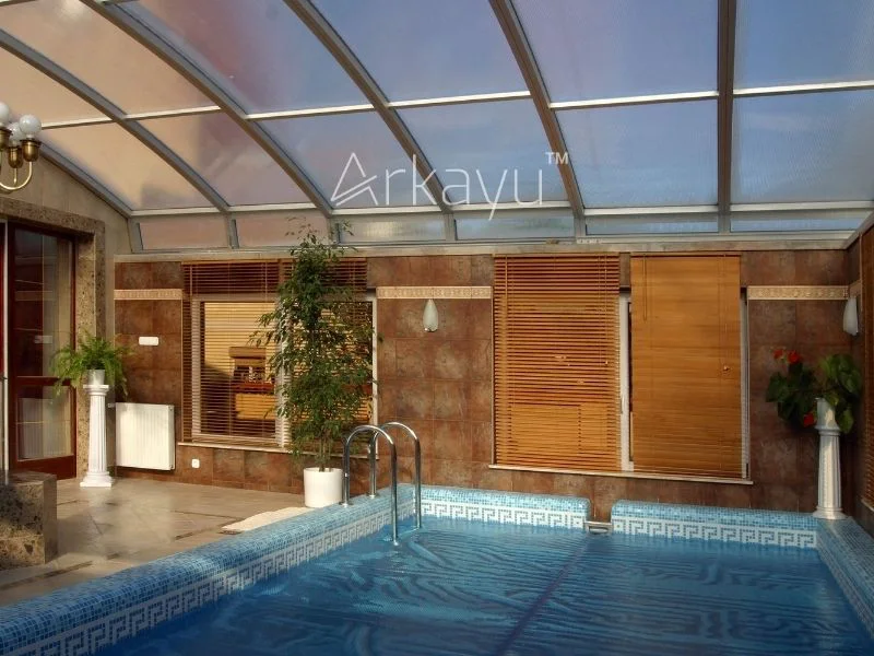 Arkayu swimming pool retractable enclosure