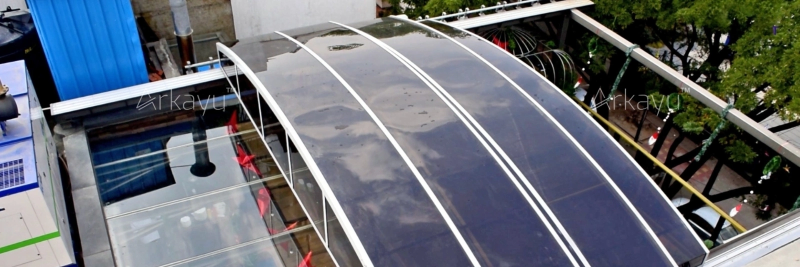 Motorised retractable roof for restaurant in bengaluru