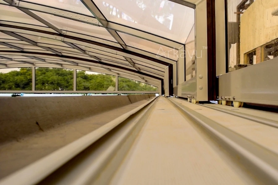 Motorised retractable roof for restaurant in bengaluru