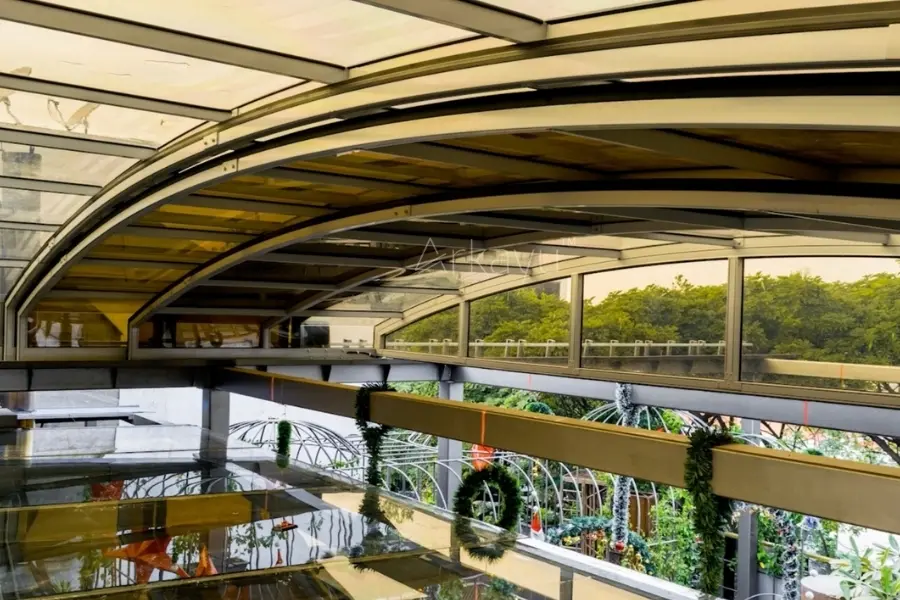 Motorised retractable roof for restaurant in bengaluru