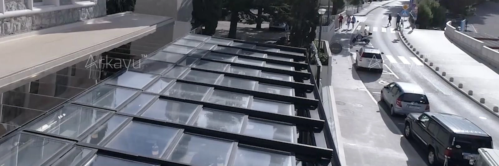 arkayu glass retractable roof