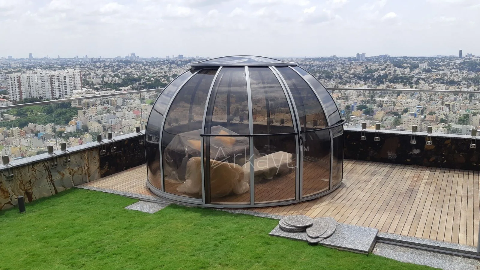 arkayu polycarbonate dining dome