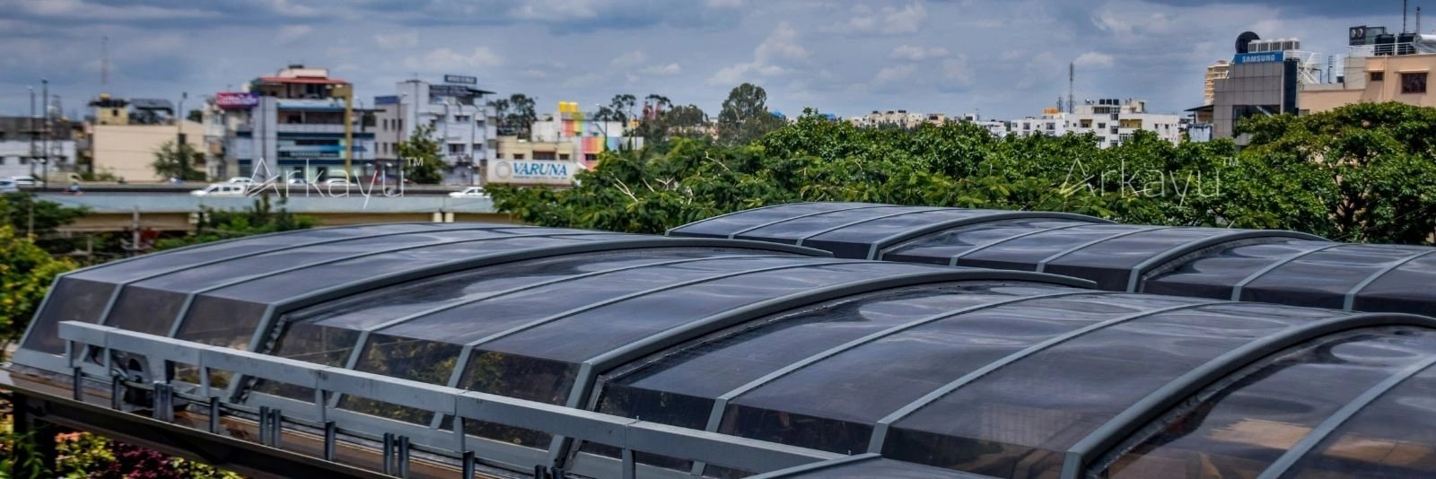arkayu sliding polycarbonate retractable roof