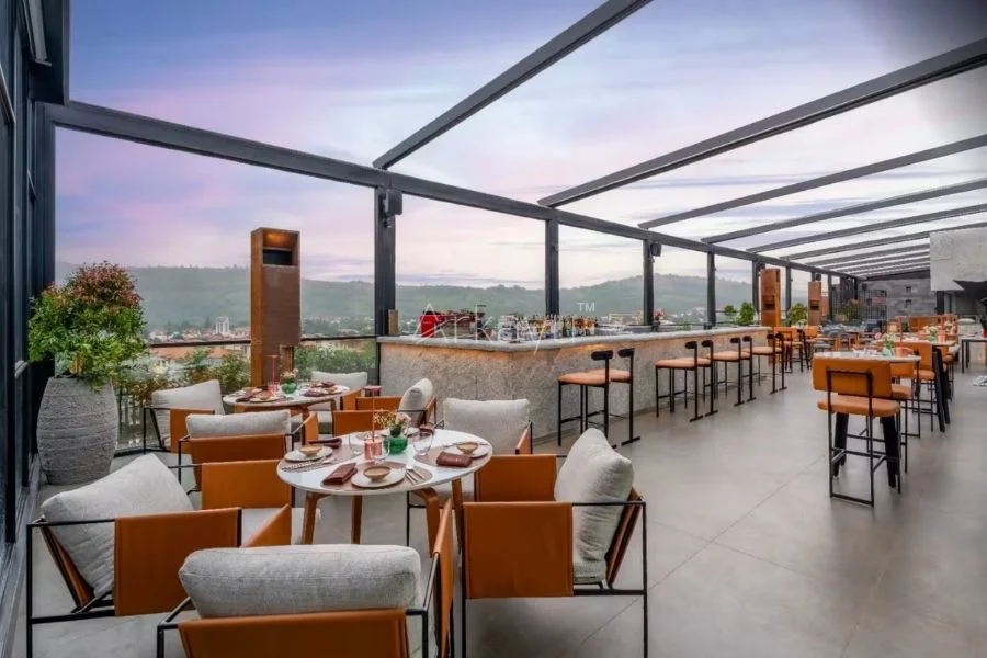 arkayu pvdf fabric retractable roof