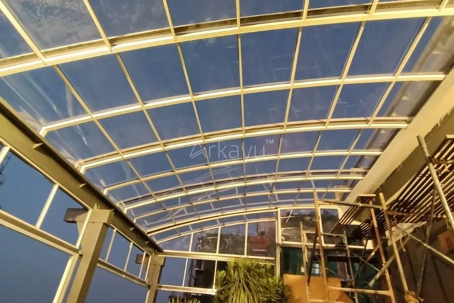 arkayu polycarbonate motorised roof