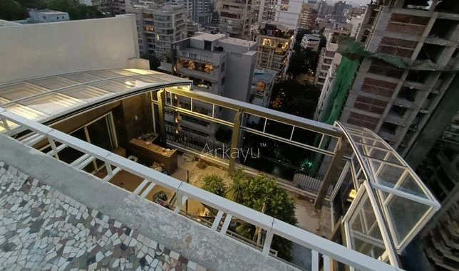 arkayu polycarbonate motorised roof