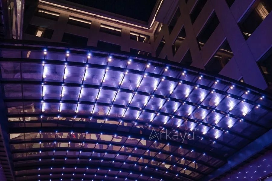 polycarbonate retractable roof for banquet hall in shillong, Meghalaya