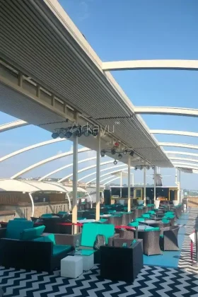 pvdf fabric retractable roof arkayu