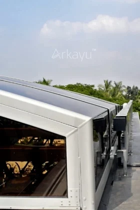 Motorised retractable roof for restaurant in bengaluru