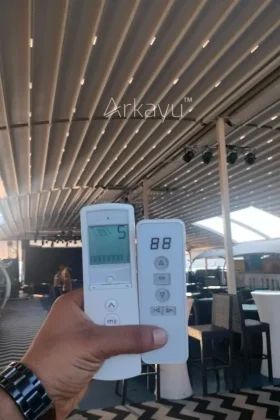pvdf fabric retractable roof arkayu