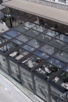 arkayu glass retractable roof