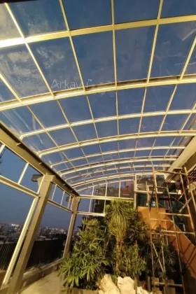 arkayu polycarbonate motorised roof