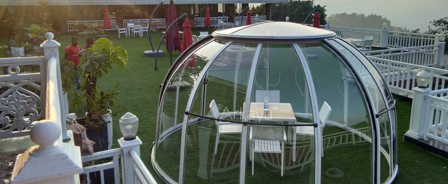 arkayu polycarbonate dining dome