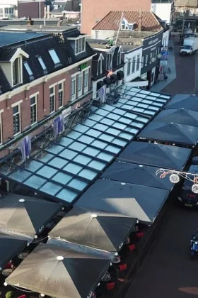 arkayu glass retractable roof for a restaurant 19