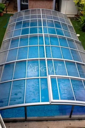 Arkayu swimming pool retractable enclosure